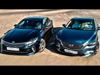 Сравнительный тест-драйв Mazda 6 и KIA Optima GT от канала ClickonCar